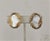 Gold Vintage Signed Napier Modernist Mother-Of-Pearl Clip Earrings, 1982 - 2 Pieces For Sale - Image 8 of 9