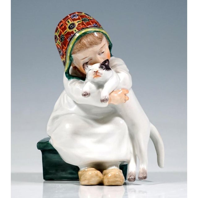 1930s Art Nouveau Child Figurine from Meissen, 1930s For Sale - Image 5 of 7