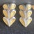 Metal 1980s Les Bernard Vo Brushed Gold Earrings - A Pair For Sale - Image 7 of 7