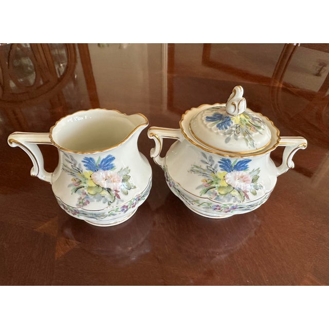 Ceramic Haviland France Morning Glory China Set Ten to 14 Settings + Servingware 67 Pieces Vintage 1955 For Sale - Image 7 of 12