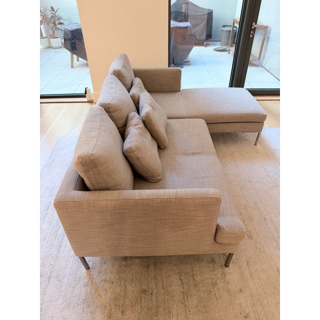 Modern BoConcept Sofa Sectional Light Grey, 80 X 70in (Sectional) X 36 (Love Seats) For Sale - Image 3 of 7