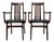 1960s A Danish Pair of High-Backed Dining Table Chairs With Armrests For Sale