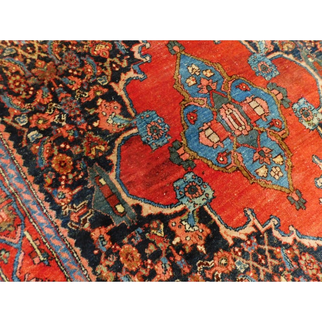 Antique Hand Knotted Persian Bijar Rug - 4'2"x 5' For Sale - Image 11 of 13