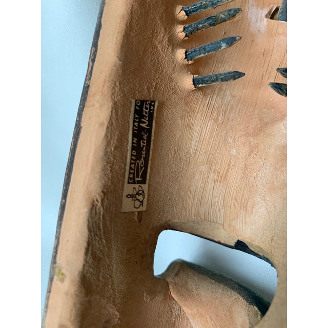 Alvino Bagni Italian Pottery Tribal Mask Sculpture For Sale - Image 11 of 13