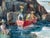Beauty of Mountains, boats, fisherman's with blue green waters, colorful outfits, green and red boats on this watercolor...
