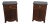 1990s Marble Top Mahogany Cabinet Door Nightstands, A Pair For Sale