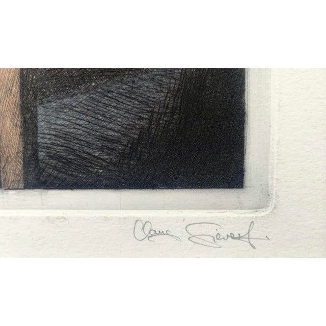 Paint "Alter Ego" - Original Watercolor Hand-Painted Etching by Claus Sievert For Sale - Image 7 of 8