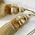 Art Deco Gold Key Tassels With Cut Velvet Ruche- A Pair For Sale - Image 3 of 12