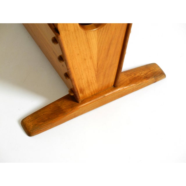 Mid-Century Modern Side Table with Magazine Rack in Ash Wood and Glass, 1950s For Sale - Image 16 of 18