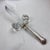 A cut crystal, faceted Dumbbell shaped knife rest, circa early to mid 19th Century. A large rest, meant to raise the blade...