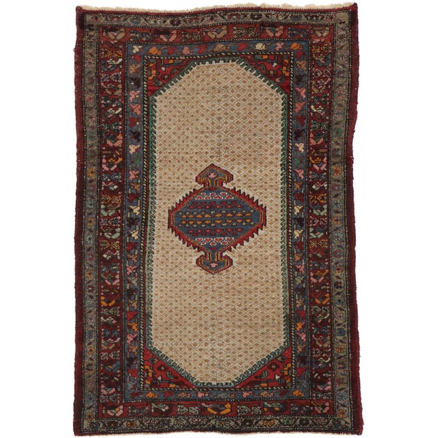 Antique Persian Hamadan Rug - 04'03 X 06'03 For Sale - Image 10 of 10