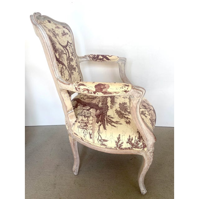 Pair French Painted Cane Chairs For Sale - Image 4 of 12