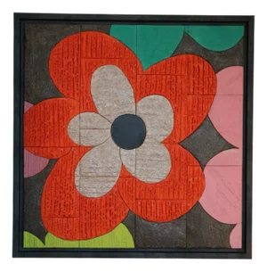 Vintage Painting in Lime, Clay, Plaster and Waxed Concrete by Véronique Lamothe