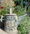 Early large Americana galvanized watering can with lovely old chippy paint. It has a wonderful rustic patina. This old...