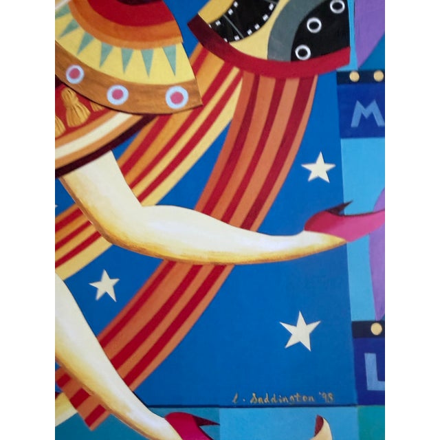 Lesley Saddington,Simply Showbiz by Tube and Bus (1998), Original First Edition Poster , Printed in Uk For Sale - Image 6 of 11