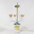 Art Deco Vintage Brunschwig & Fils Toleware Flower Table Lamp, Yellow and Pink Tulip Design For Sale - Image 3 of 13