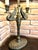 1990s Pair of Brass French Empire Swan Tóle Bouillotte Lamps. For Sale - Image 9 of 12