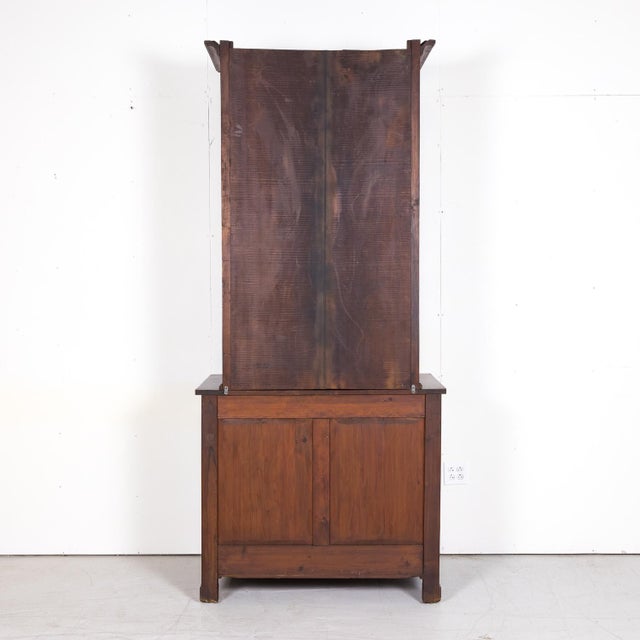 19th Century Period French Empire Walnut Lyonnaise Bibliotheque or Bookcase For Sale - Image 14 of 14