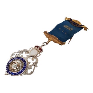 George VI Sterling Silver Masonic Buffalo Medallion, 1937 For Sale