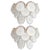 Modernist 9-Disc Hand Blown Murano White and Translucent Glass Sconces - a Pair For Sale
