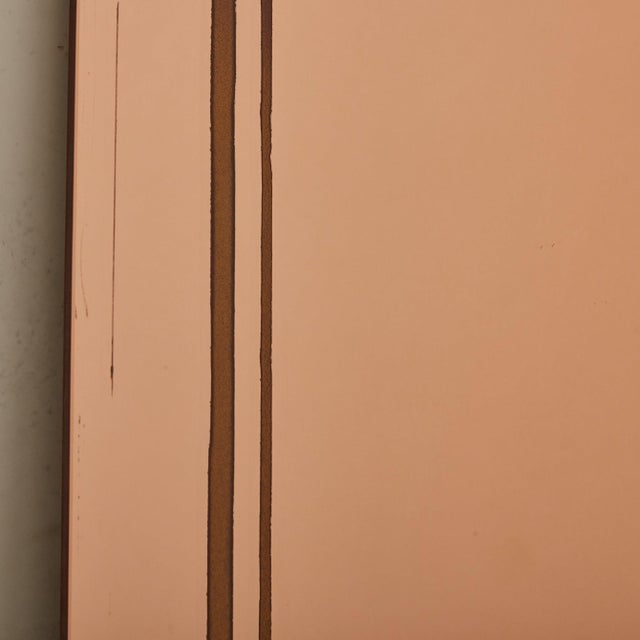 Rose Gold Back Painted Mirror No. 03, France 1920s For Sale - Image 9 of 11