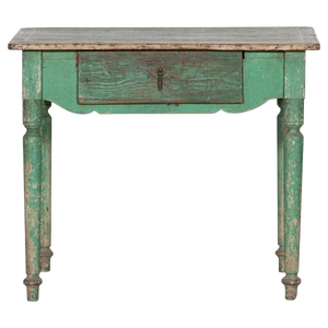 19th Century Scandinavian Green Painted Desk, 1820s