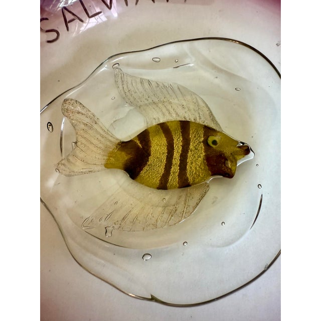 1950's Salviati Murano Italian Art Glass Fish Bowl Designed by Alfredo Barbini For Sale In Los Angeles - Image 6 of 10