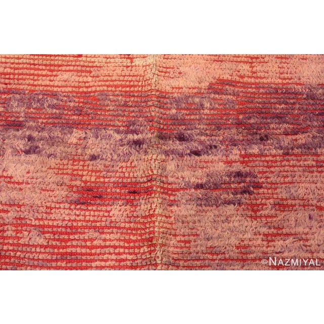 Nazmiyal Collection Double Sided Vintage Berber Moroccan Red Rug For Sale - Image 4 of 7