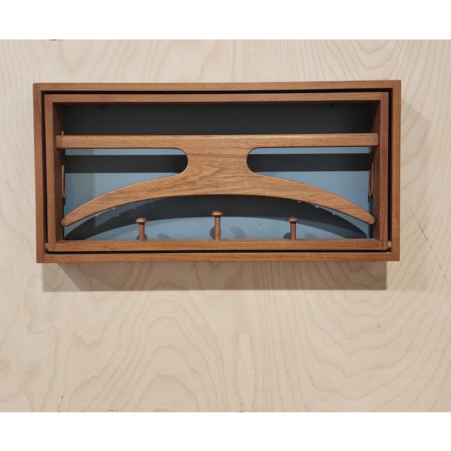 Mid 20th Century Danish Wall Mount Folding Valet by Adam Hoff and Poul Østergaard For Sale In Philadelphia - Image 6 of 13