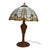 Glass 1920s Arts & Crafts Bradley & Hubbard Style Stained Leaded Glass Table Lamp For Sale - Image 7 of 11