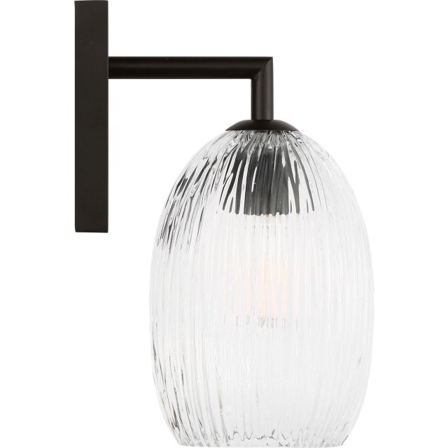 Hable by Visual Comfort Studio Serafina Vanity Sconce in Aged Iron Black Finish For Sale In Greenville, SC - Image 6 of 6