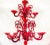 Monumental Red Murano Glass Two-Tiered 10 Light Chandelier Offered for sale is a very large ruby-red 10-light Murano glass...