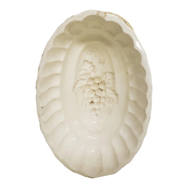 1800s German Grape and Leaf Pudding/Aspic Mold For Sale