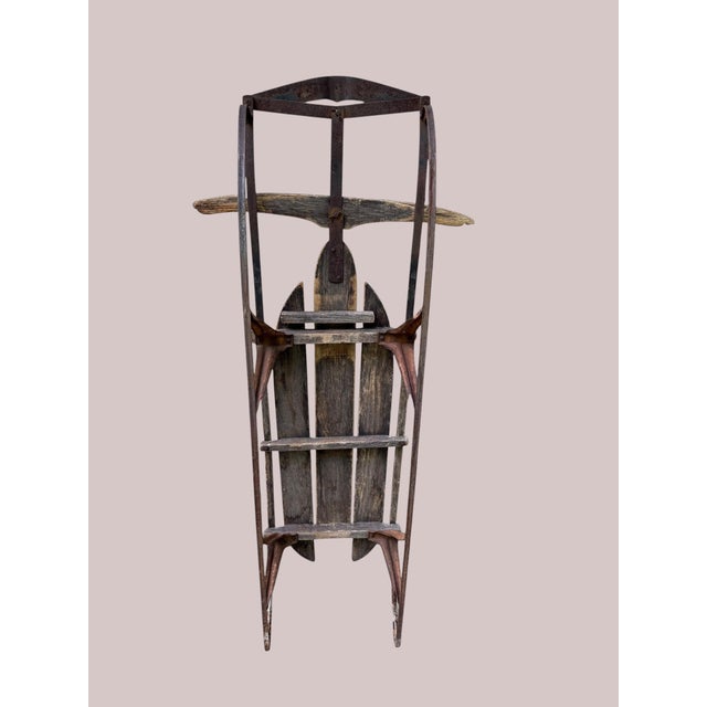Large Antique Snow Sled Decor Patina Charm For Sale - Image 4 of 8