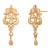 1980s Rare 19k Yellow Gold Vintage Floral Drop Earrings, A Pair For Sale