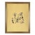 Original Yellow Ink Painting of a Woman Reclining With Cat by Max and Alma For Sale