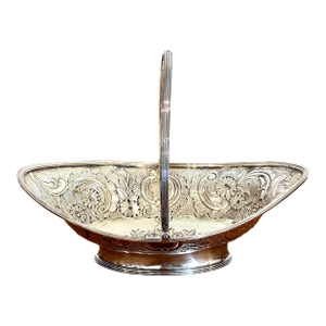 Antique George III English Sterling Silver (Sugar) Basket Early 1800's