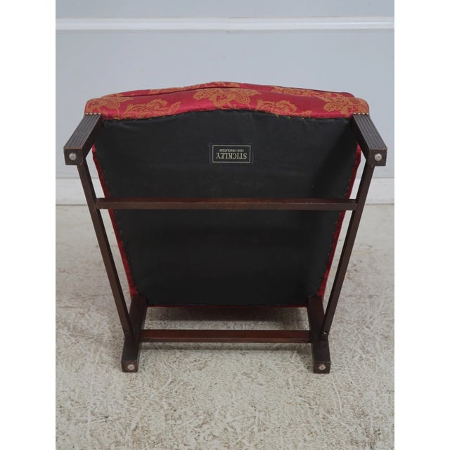 1990s Stickley Colonial Williamsburg Chippendale Style Wing Back Easy Chair For Sale - Image 17 of 18