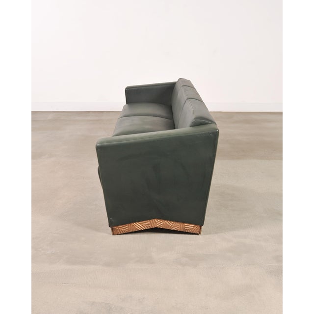 Dakota Jackson Art Deco Style Cuba Sofa in Bronze and Leather For Sale In Sacramento - Image 6 of 18