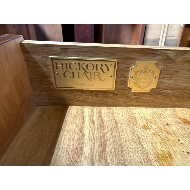 Late 20th Century Hickory Chair Georgian Solid Mahogany Nine-Drawer Dresser or Credenza With Key For Sale - Image 10 of 18
