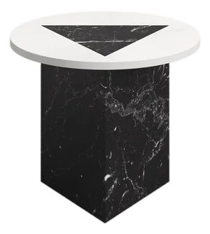 Modern Coffee Table S in Black and White Marble, Designer Lorenzo Zaccarin