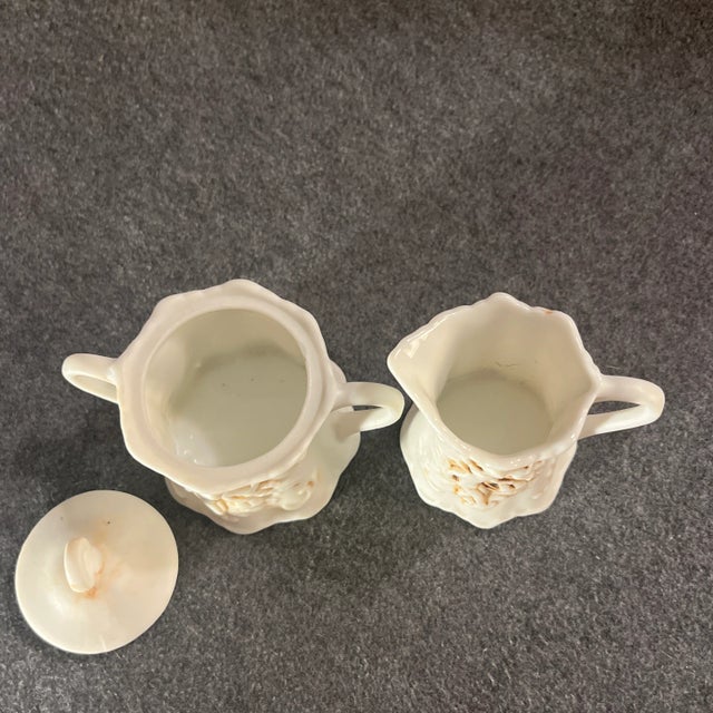 Japanese Vintage Lefton Petite Sugar & Creamer Cherub Motif- 2 Pieces For Sale - Image 3 of 11