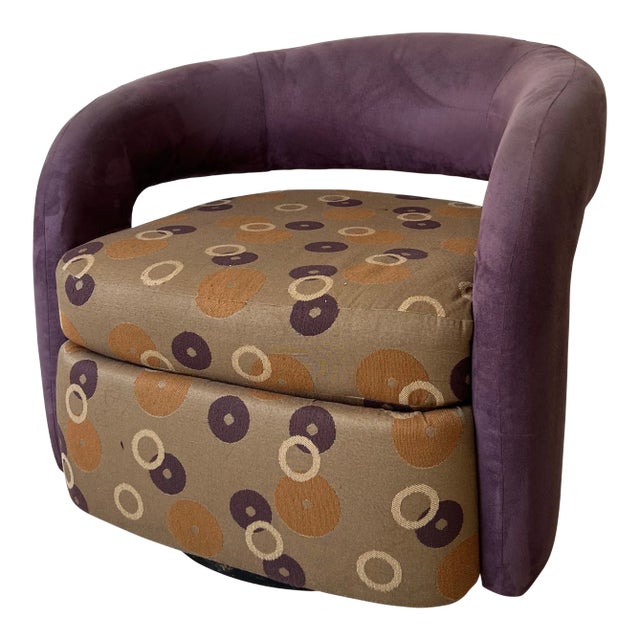 1990s Weiman Postmodern “Targa” Swivel Lounge Chair For Sale