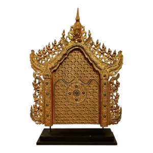 Antique Mid 19th Century Burmese Wood Carving on Stand