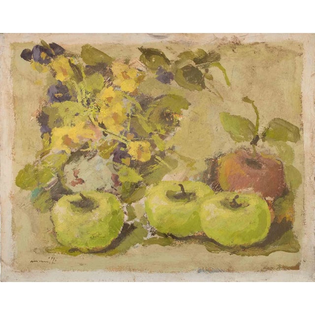 Franco Marzilli, Still Life, Oil Painting, 1970s For Sale