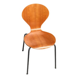 Set of 6 Danish Modern Phoenix Molded Plywood Dining Chairs, Made in Denmark, 1990s For Sale