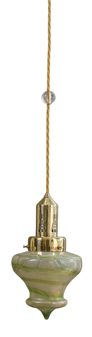 Art Deco Pendant with Palme Koenig Glass Shades, Vienna, 1920s