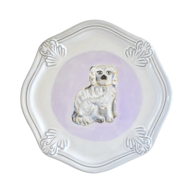 Floris & Fergus the White Staffordshire Dogs and Their Portraits by Susannah Carson For Sale In San Francisco - Image 6 of 12