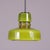 1970s hanging lamp in green glass with copper details, designed by victor berndt for flygsfors, sweden. A distinctive...