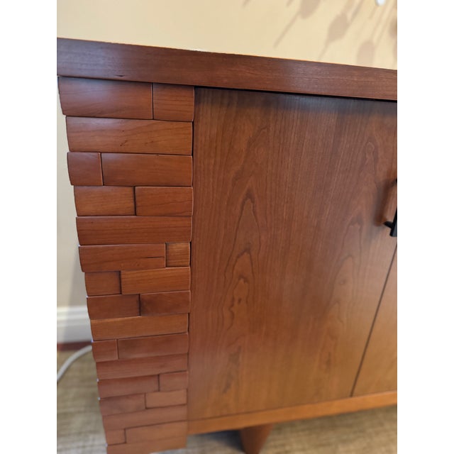 Knowlton Brothers Avenue Credenza in Walnut Cherry Mid-Century Modern, Attributed For Sale - Image 10 of 10